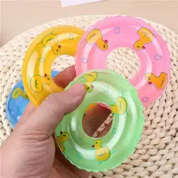 Mini anneau de natation gonflable pour bébés, jouet d'eau pour enfants, anneau de natation à pincer appelé petit canard jaune 