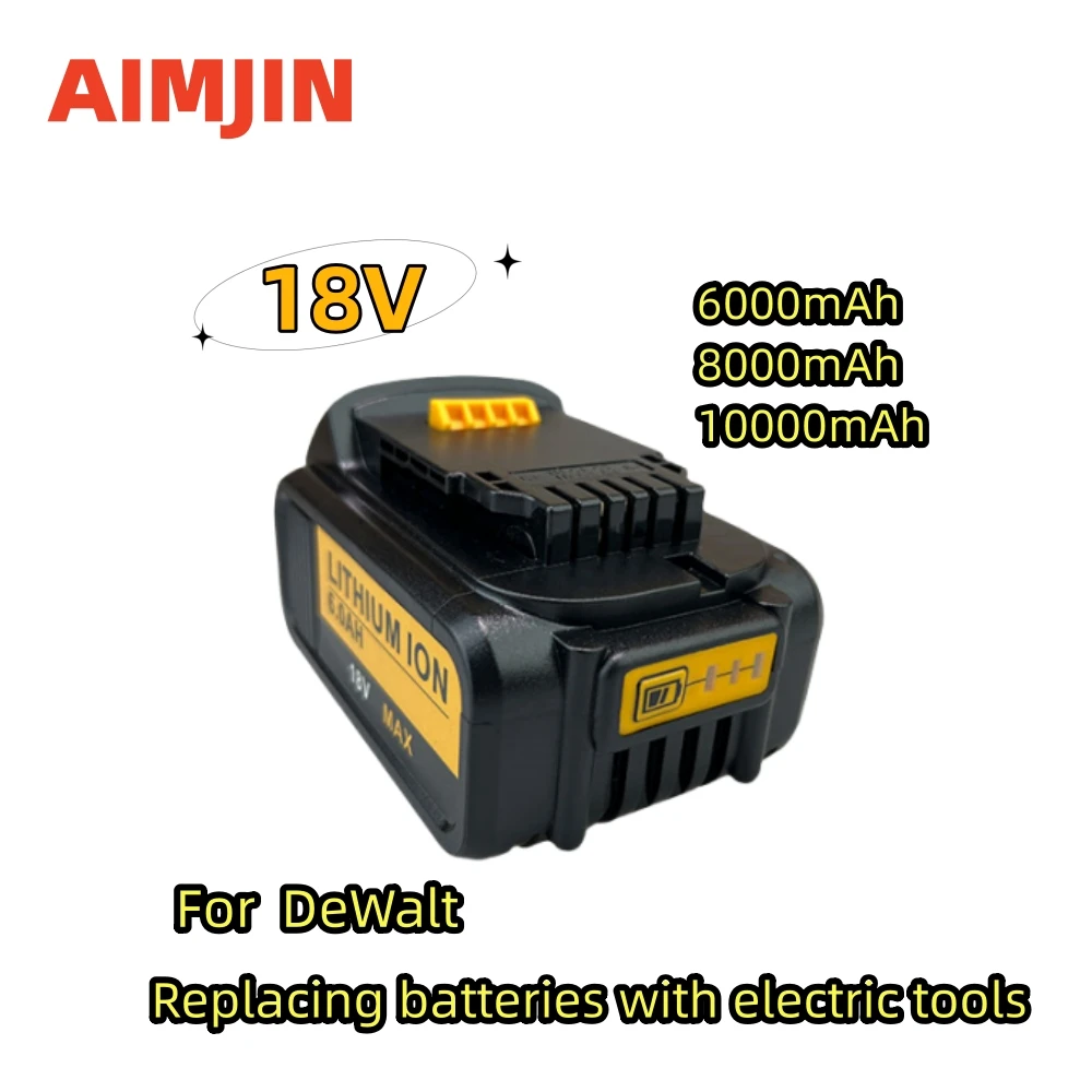 

For DeWalt 18V 6000mAh Rechargeable Power Tools Battery with LED Li-ion Replacement DCB205 DCB204-2 20V DCB206