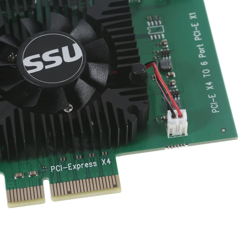 

PCI-E to PCI-E Adapter 1 to 6 PCI-Express Slot 4x to 16x USB Special Mining Riser Card Pcie Extender for BTC Mining