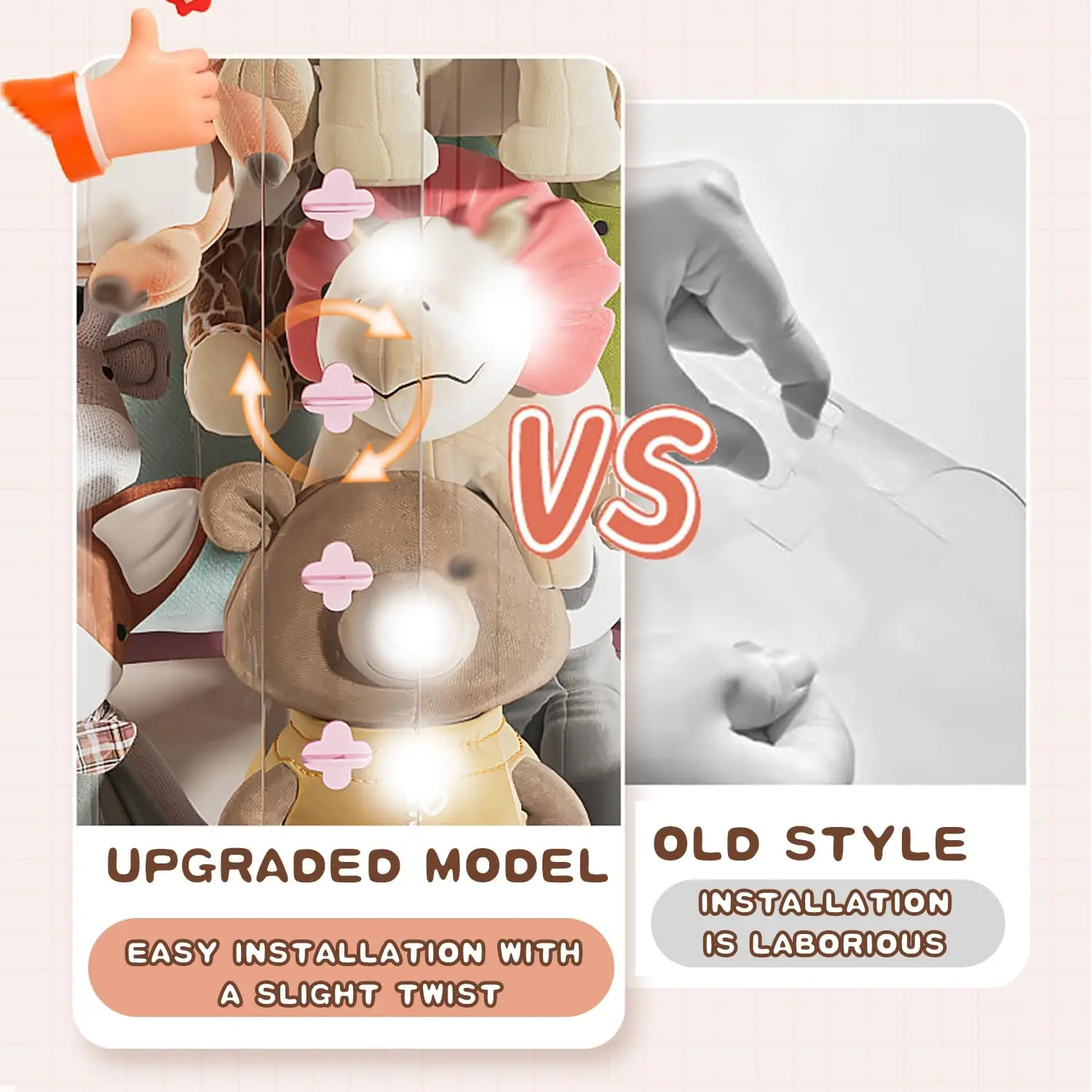 Large-Capacity Plush Toy Storage Bin Cartoon Doll Organizer Barrel Dustproof Stuffed Animal Storage Bucket for Kids No Dolls