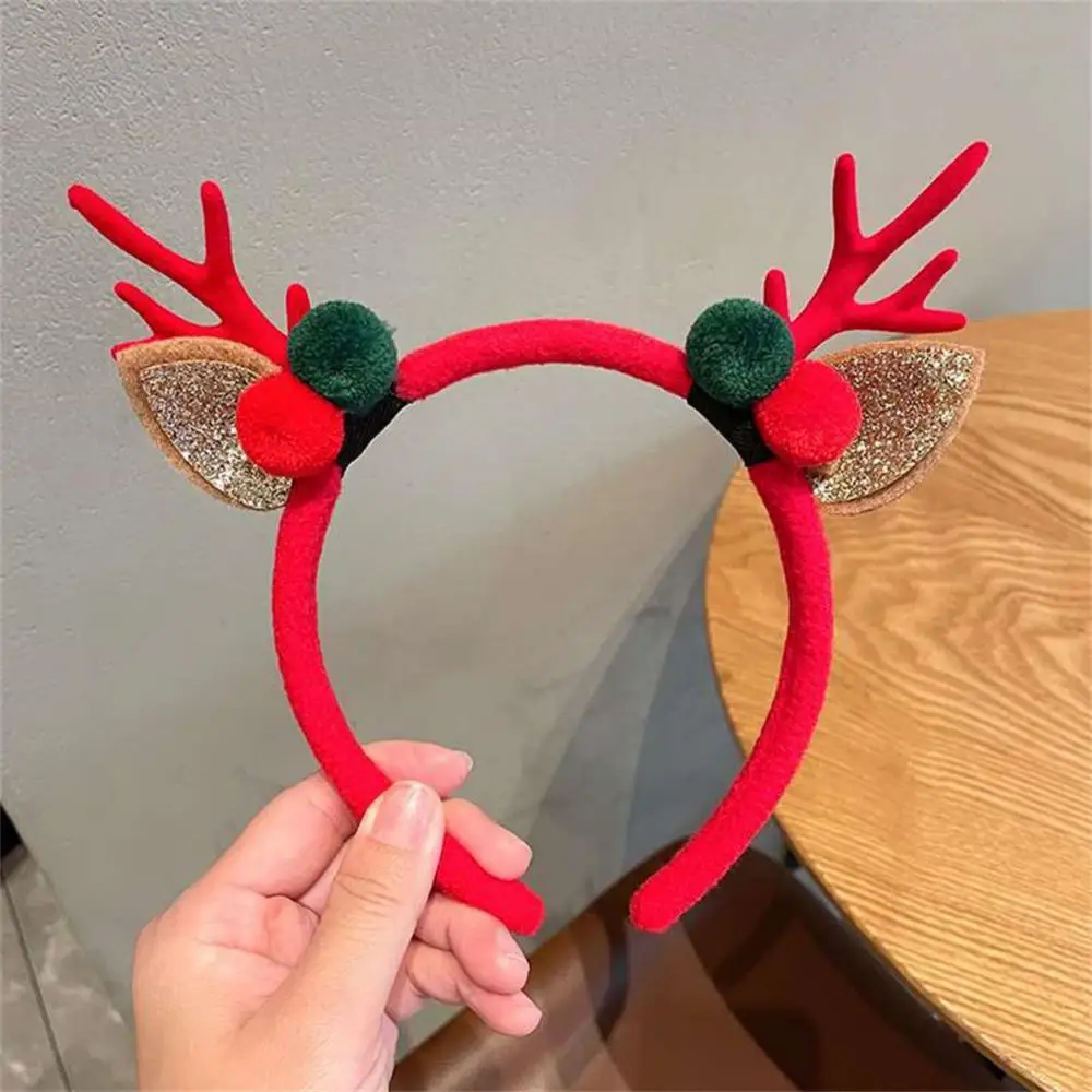 Spydge 2 pezzi Fascia per capelli con corna di renna,per feste di Natale e di Pasqua, con campanelle e orecchie di renna