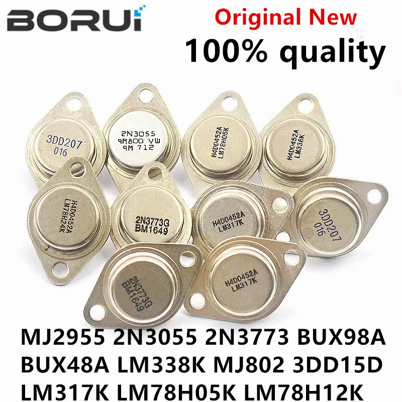 5 Pz 2N3055 To-3 15A 60V Transistor Mj2955 2N3773 Bux98A Bux98 Bux48A Bux48 Lm338K Lm338 Mj802 Lm317K 3Dd15 Lm78H05K Lm78H12K