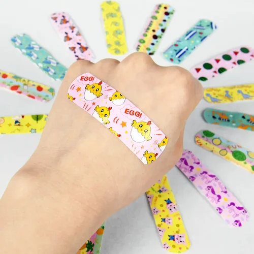 만화 원형 스트랩 모양 밴드 보조 스트립, 어린이 및 성인용 피부 패치, 상처 고약, Woundplast, 100PCs, 120PCs 2