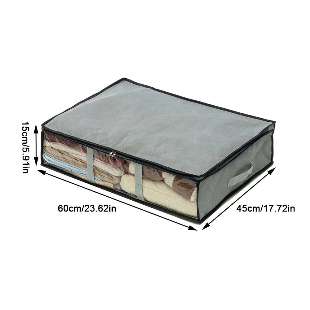 40L Underbed Storage Bag Foldable Quilt Clothes Storage Bag Large Capacity Dustproof Toys Bags Moisture Dust Proof Organizer 6