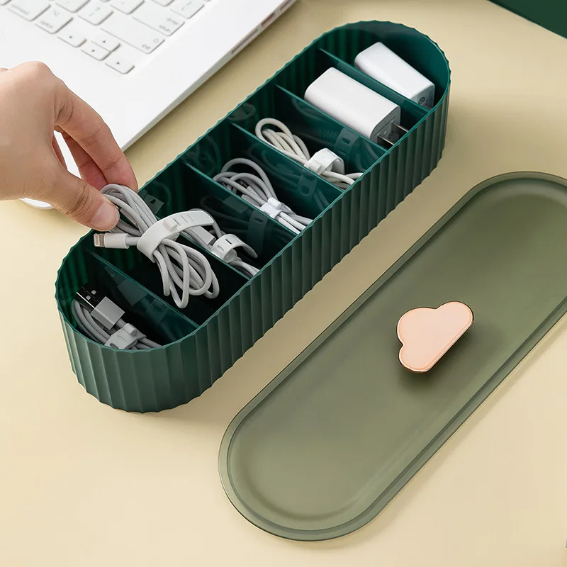 

Cloud Cable Storage Box Plastic Data Line Storage Container for Home Desk Stationery Makeup Organizer, Key & Jewelry Storage Box