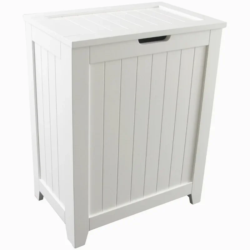 

Redmon Contemporary Country Collection Laundry Hamper White 18.00 x 11.25 x 23.00 Inches