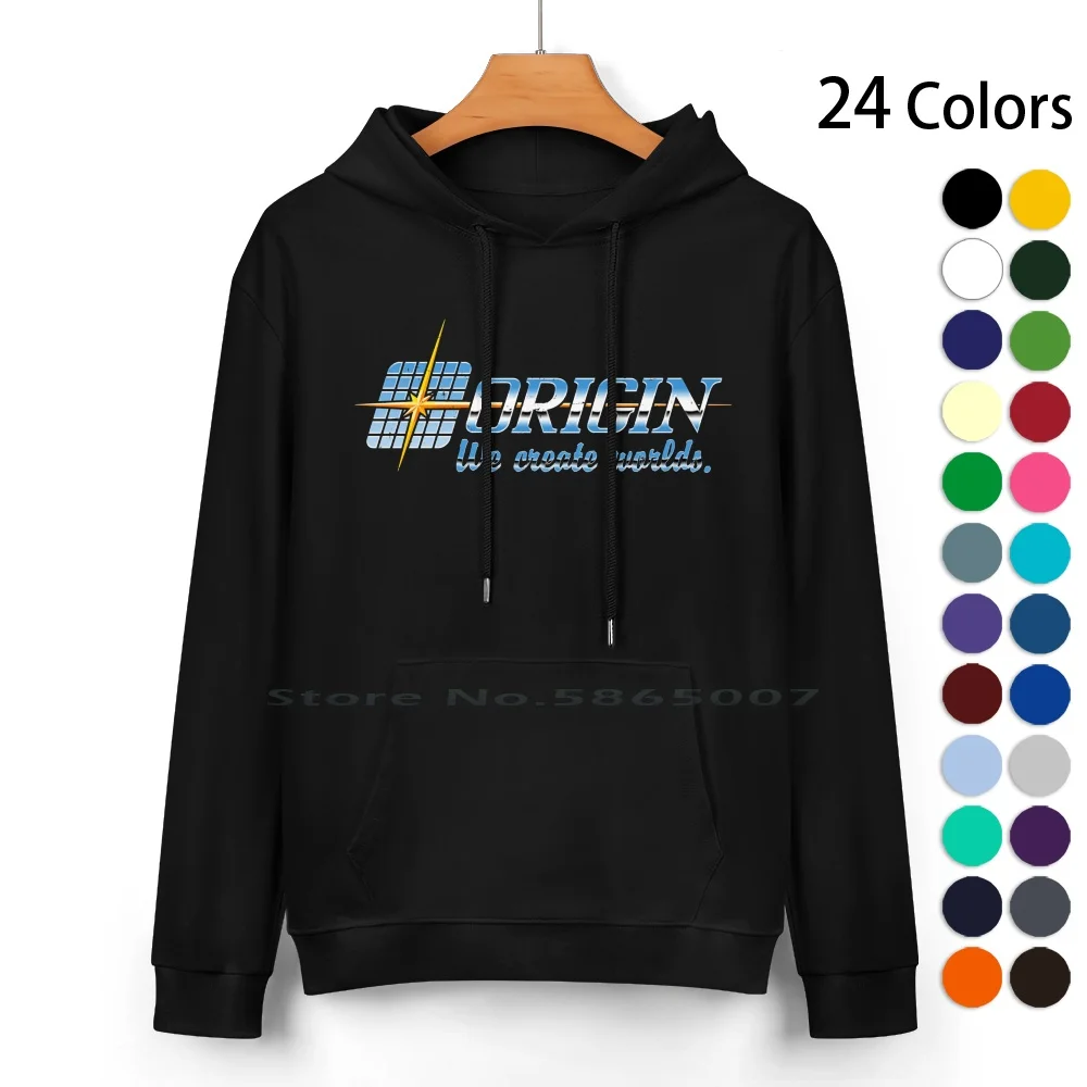 

Origin Systems Logo Pure Cotton Hoodie Sweater 24 Colors Lord British Richard Garriott Chris Roberts Warren Spector Ultima Wing