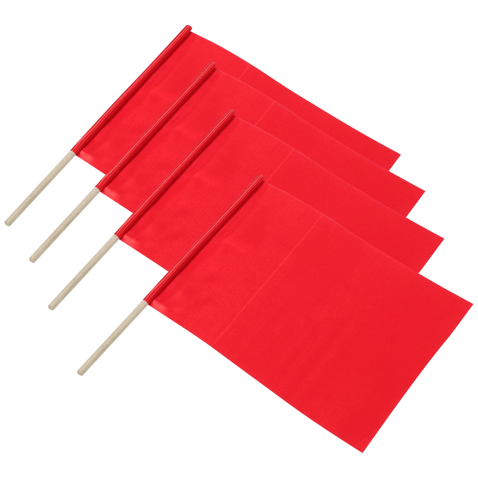

Patkaw Soccer Ball Referee Flag Wooden Hand Flag Red Flag Sponge Handle Special Patrol Linesman Performance Official Flag