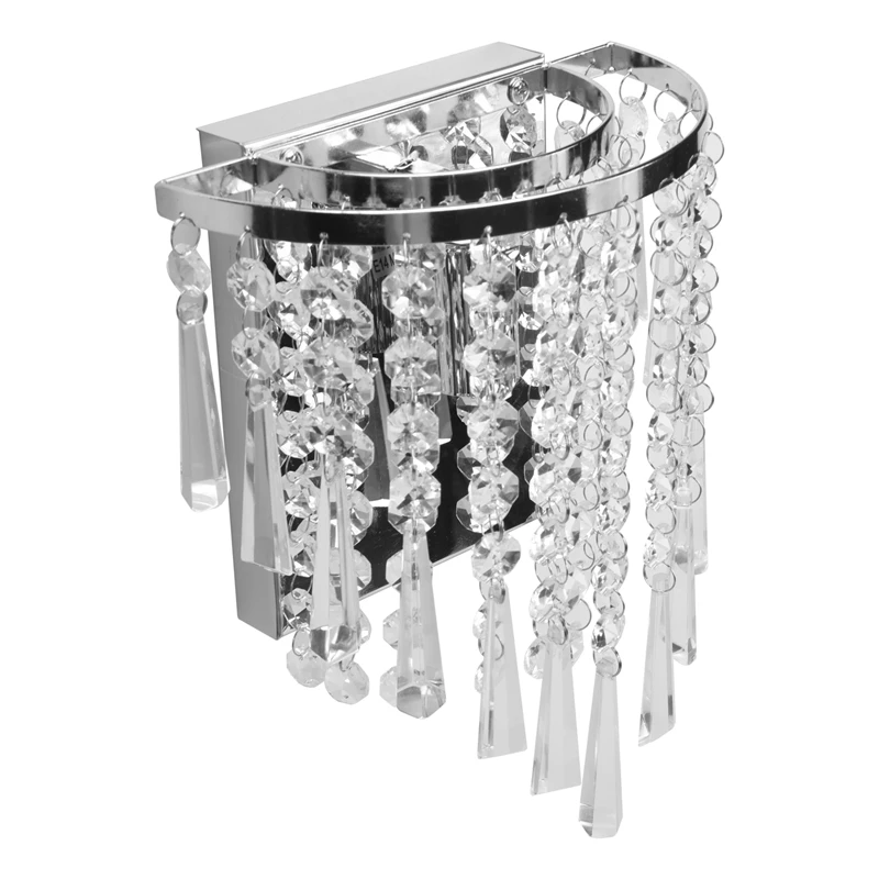 

Современная хрустальная настенная лампа, хромированное бра, настенное бра для гостиной, ванной комнаты, домашнее внутреннее освещение, украшение