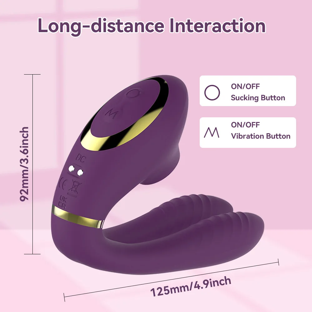 Sucking Dual Vibrator APP Remote Control Silicone Female Masturbation Breast Clamp Clitoral Massage masturbadores para hombre