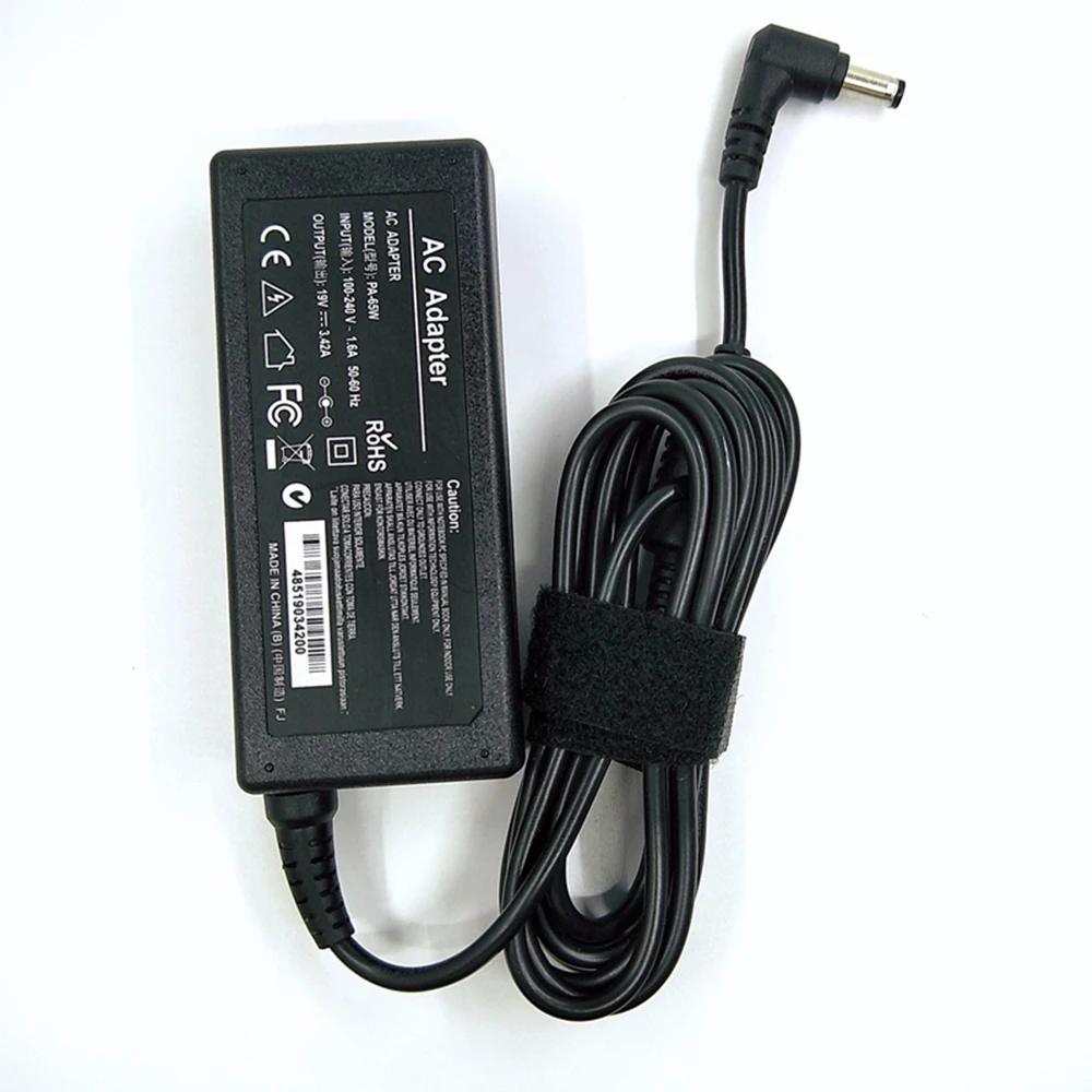 19V 65W Universal Laptop Charger with 5.5x2.5mm Connector