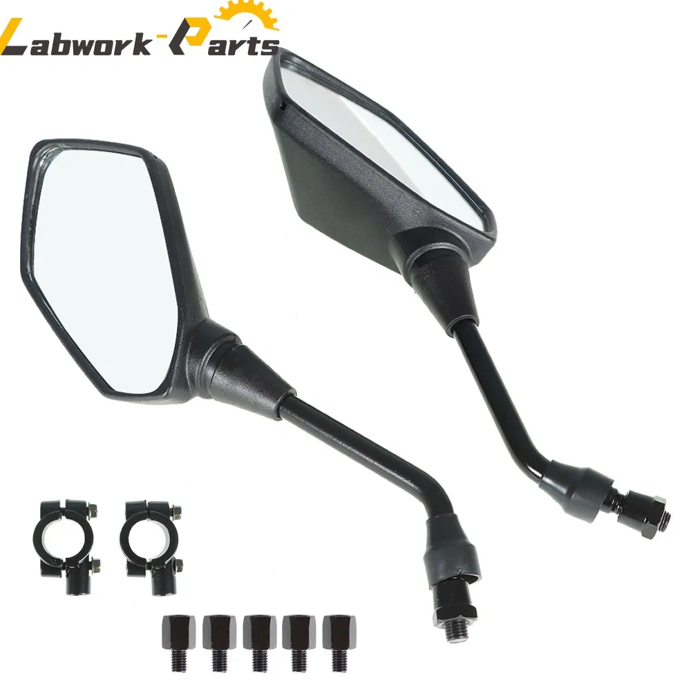 For Polaris Sportsman 400 450 500 550 570 700 800 850 ATV Rear View Side Mirrors car blind spot mirrors for car side angle side view mirror 360rotatable double sided wide angle convex front rear view mirror