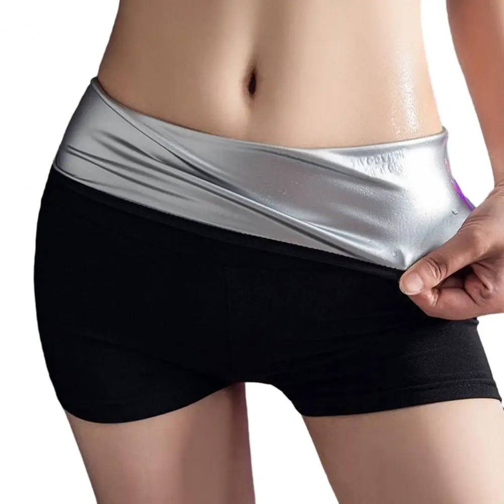 

High-Waist Solid Color Women Shorts Thin Shapewear Tight Fat Burning Sauna Sweat Body Shapers Sportswear