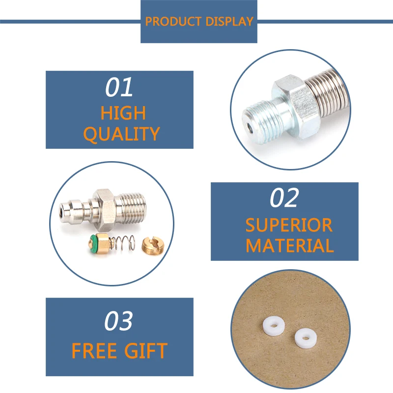 100cm High-Pressure Nylon Hose with Spring Wrapped M10x1 Thread Quick Connect Couplings 40Mpa PCP Pneumatics Air Refilling,nylon hose