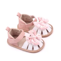 Baby Summer Sandal for Toddler Girls Outdoor Prewalking Shoes Cute Bowknot Design with Pearls 3