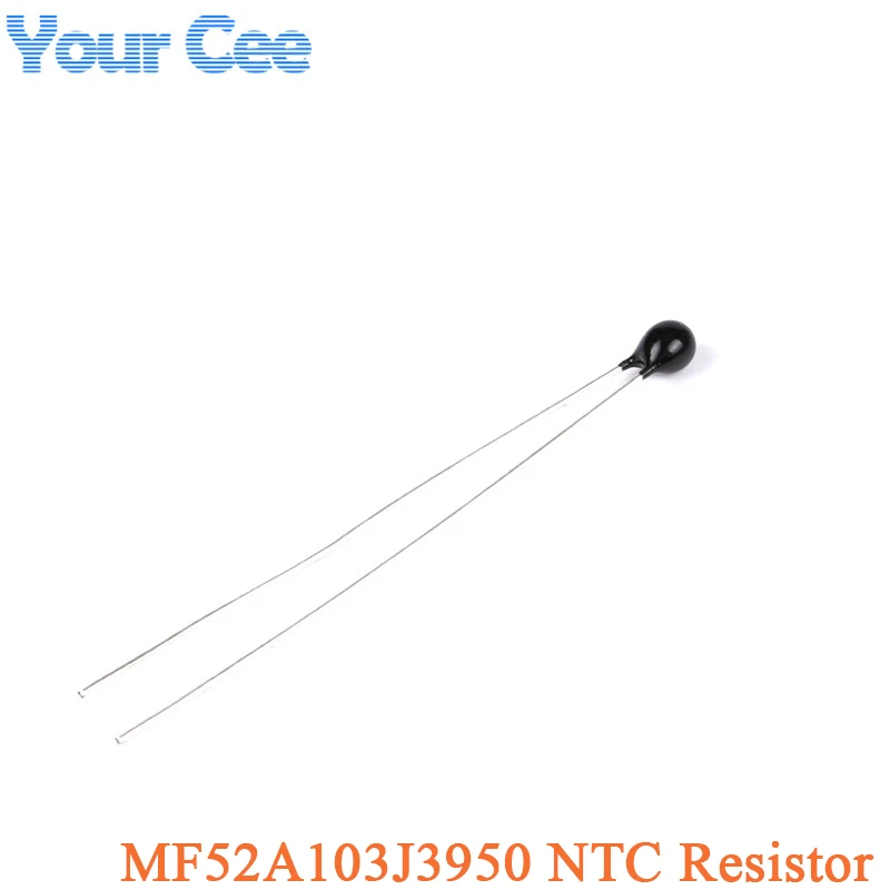 20Pcs Thermistor NTC MF52 103 3950 10K ohm MF52A103J3950 MF52A103F3950 B Value 3950k 1% 3% 5% Thermal Resistor Resistance