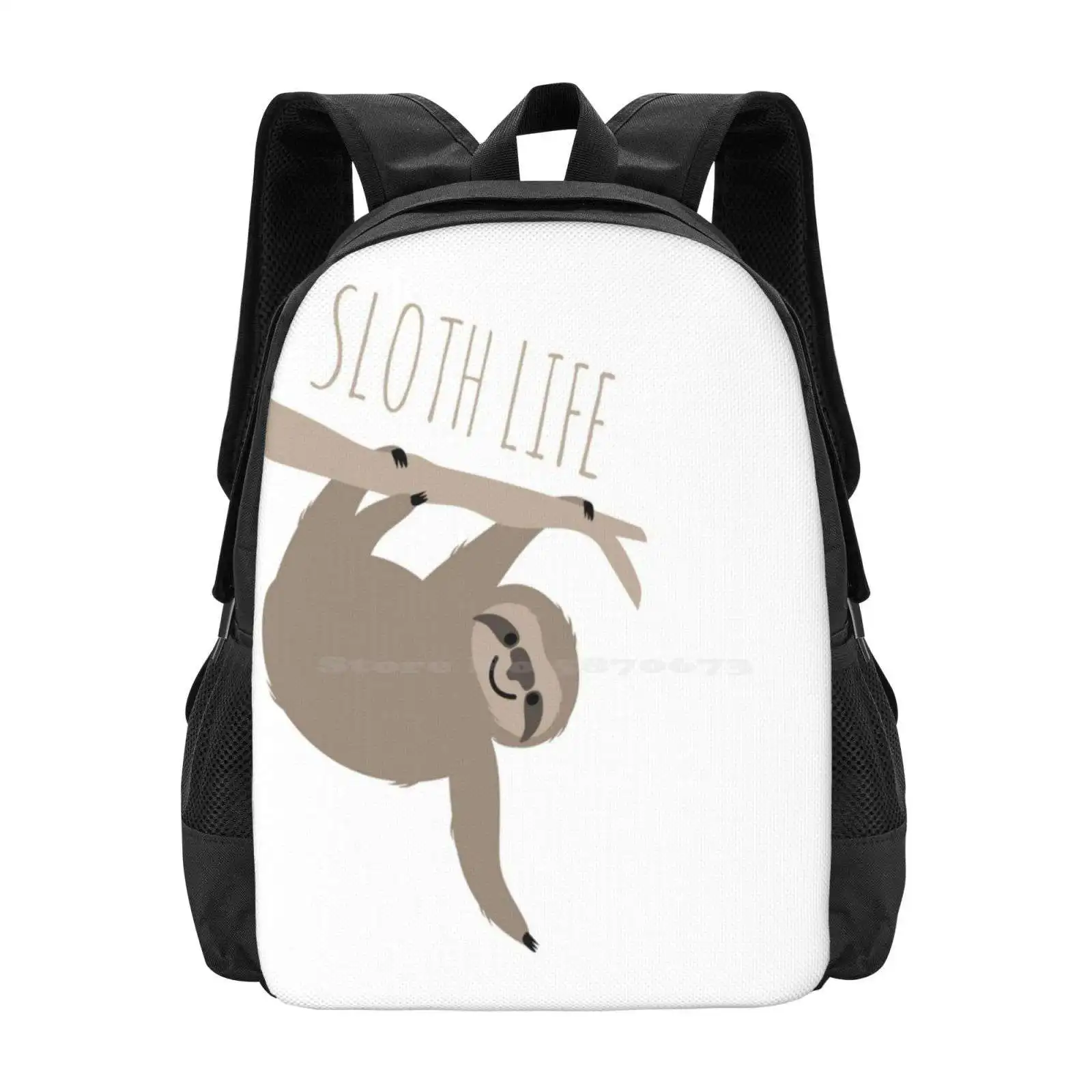 

Sloth Life-Happy Lazy Sloth Pattern Design Bag Student'S Backpack Sloths Sloth Life Slothlife Sloth Love Slothlove Sloth Face