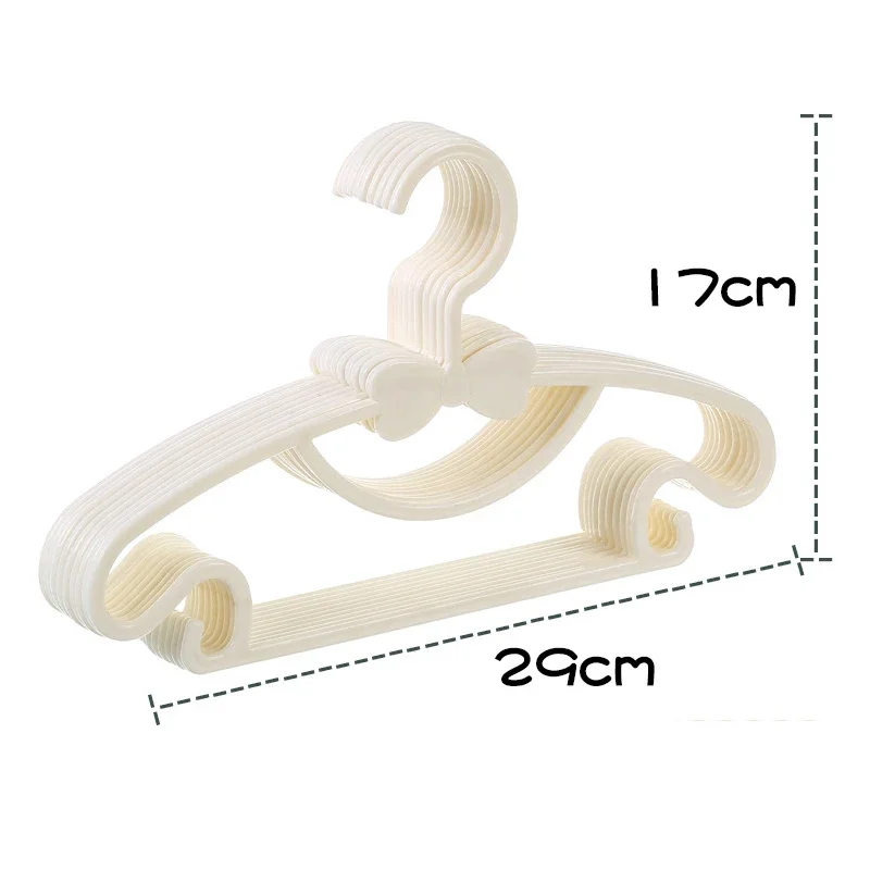 1-10Pcs Children Clothes Hanger Baby Clothing Organizer Display Hangers Plastic Kids Coats Windproof Holder Rack Closet Storage 6