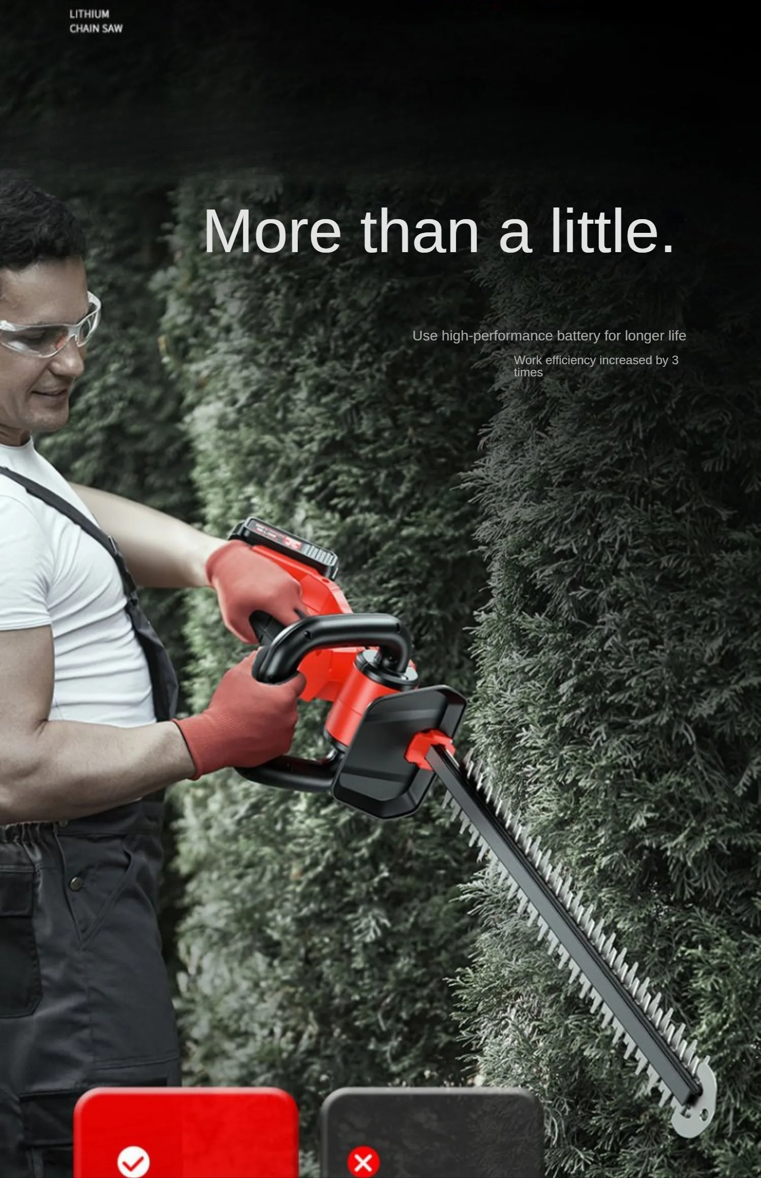 Dewalt Rechargeable Hedge Trimmer Electric Pruning Tea Tree Tea Picking Gardening Greening Landscape Electric Pruner 5