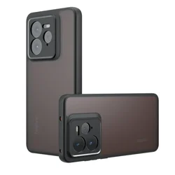 Luxury Acrylic Matte Hard PC Shockproof Bumper Case - Enhanced Protection and Style for Realme GT NEO 6 SE (Black)