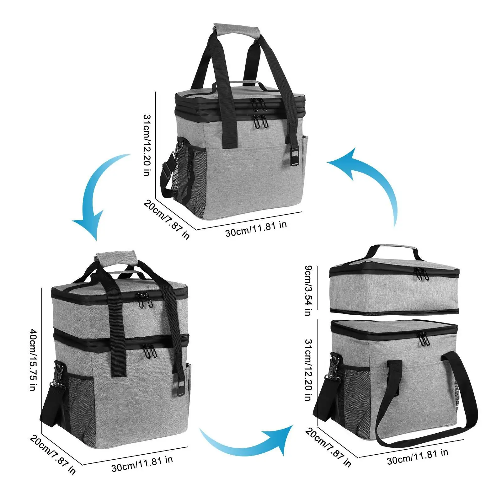 15L Insulated Bag Leakproof Lightweight Practical Oxford Cloth Sturdy Large