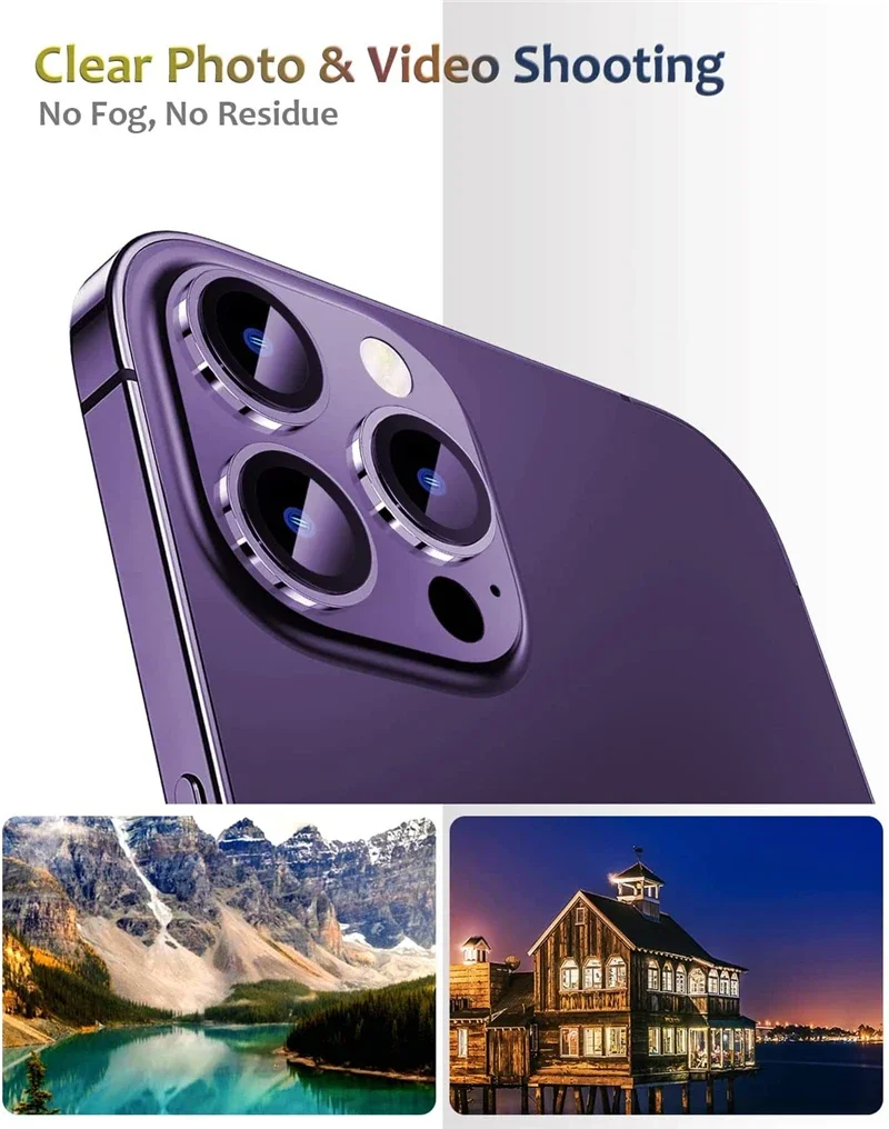 Premium Metal Camera Lens Glass Protector - High-Quality Glass Lens Cover Accessories