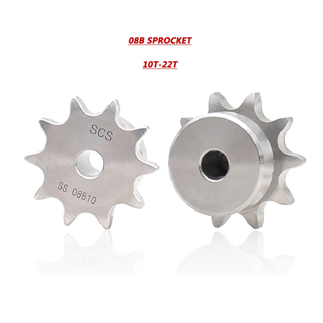 08B 304 Stainless Steel Chain Sprocket 10/11/12/13/14/15-22 Teeth Pitch12.7mm Industrial Drive Sprocket Gear Chain