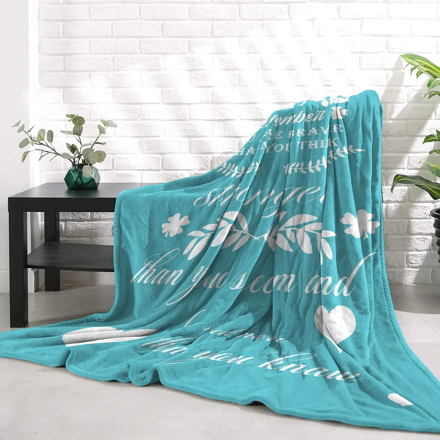 

Inspirational Throw Blanket,Soft with Motivational Positive Energy Healing Thoughts,Sympathy Healing Blankets Flannel Blanket
