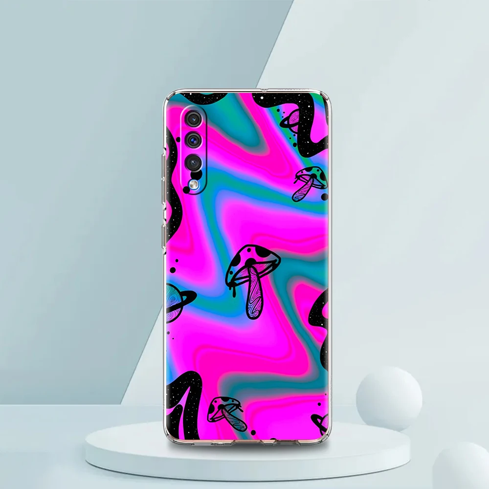 Pilz transparente Telefon hülle für Samsung Galaxy A12 A22 A50 A70 A40 A10 A20 A30 A02 A03S A04 Abdeckung Silikon hülle Coque Capas – Detail 4