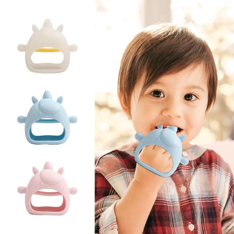 

Teething Gloves Soothing Teether Mitten Self Soothing Teething Discomfort Relief No BPA Teething Toys For Babies Over 3 Months