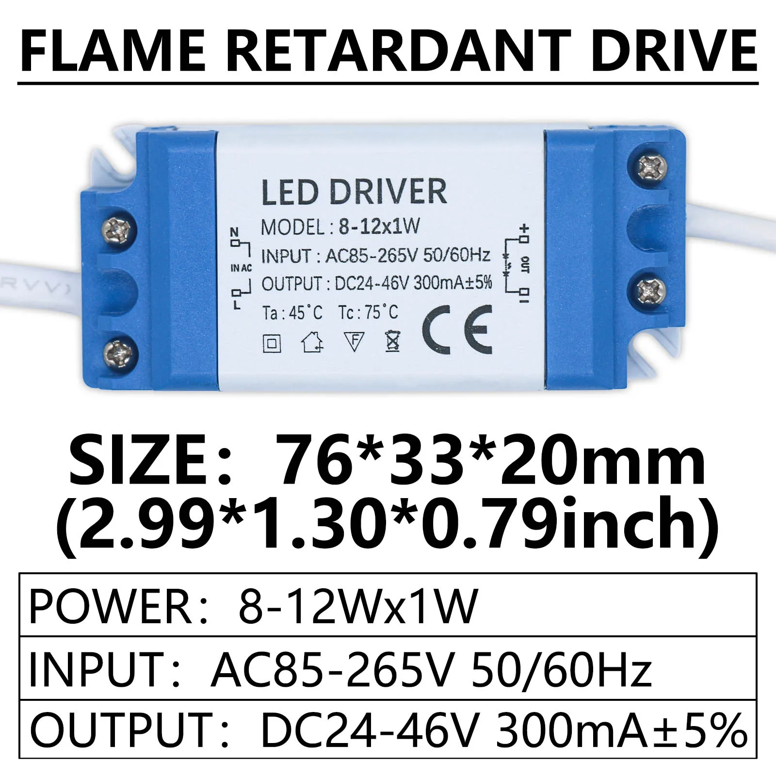 LED 드라이버 1-3W 4-7W 8-12W 12-18W 18-25W 25-36W LED 전원 공급 장치, 조명 변압기 LED 조명 패널 램프 드라이버 DC