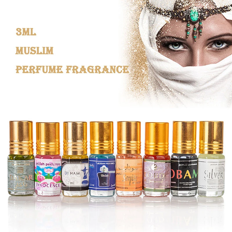 

3ML Muslim Roll On Perfume Fragrance Essence Oil Body Scented Long Lasting Fragrance Alcohol Free Natural Floral Essential Oil