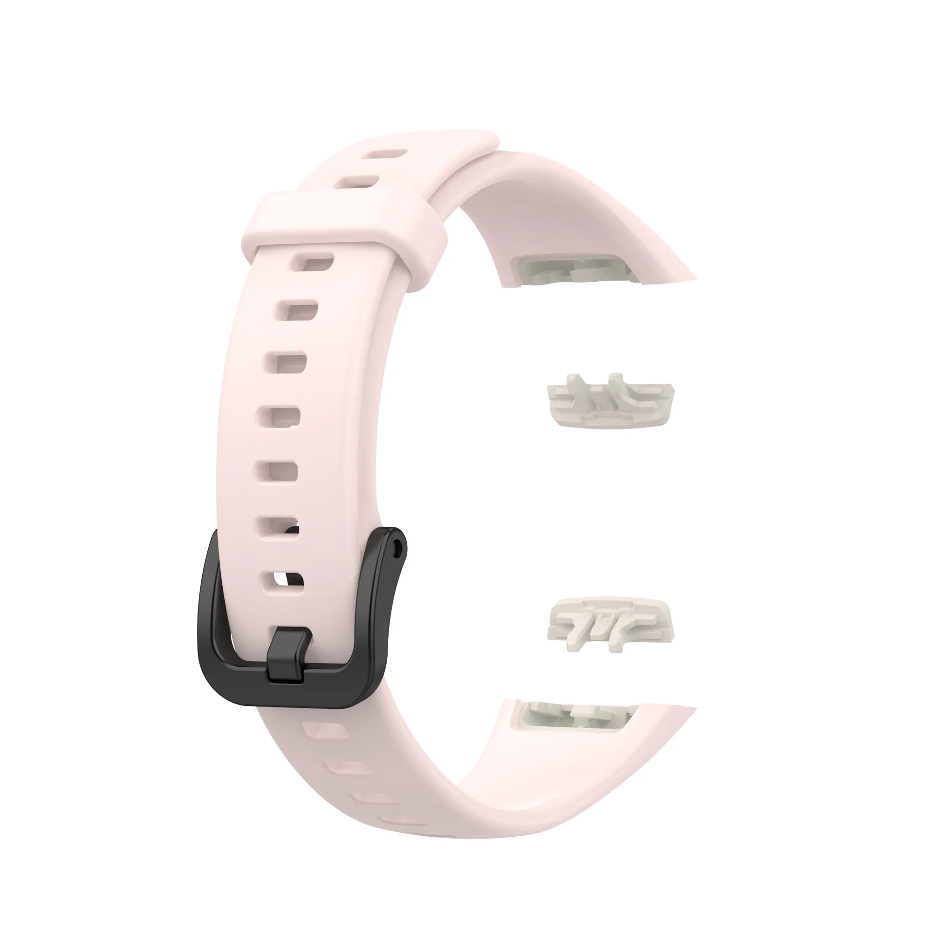 Premium Silicone Strap with TPU Full Screen Protector Case for Fitness Tracker Bracelet