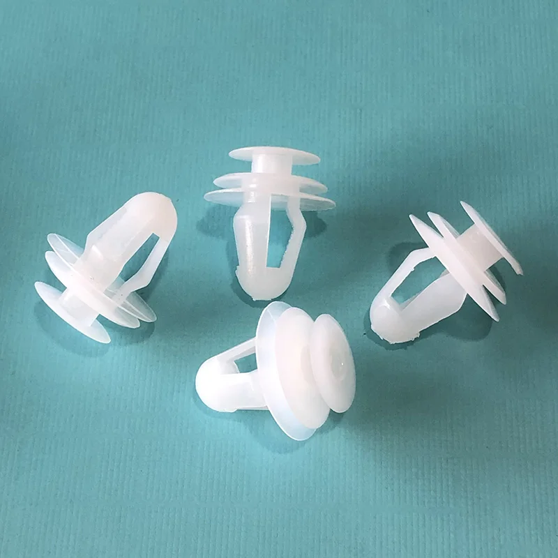 20/50pcs White Auto Bumper Fender Fastener Retainer Clips 8mm Hole Car