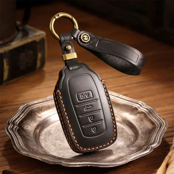 Custodia in pelle per chiave auto per Toyota CHR Hilux Fortuner Land Cruiser 200 Camry Corolla Crown RAV4 Highland