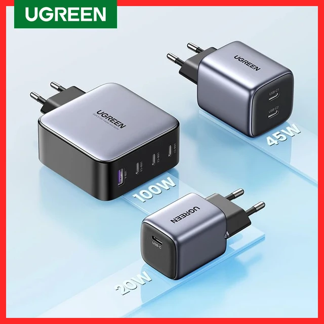 UGREEN-cargador rápido para teléfono, tableta, Macbook, GaN100W, 65W, 45W,  30W, 20W - AliExpress