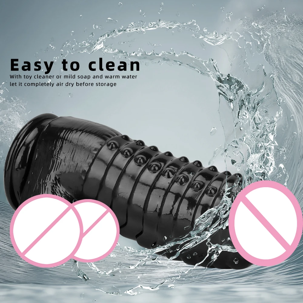 Gros plug anal en silicone pour massage de la prostate et anus_voghion.com