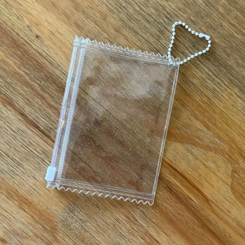INS Porta carte trasparente Porta carte fotografiche Porta carte foto idol ad alta definizione Buste per carte fai da te Borsa organizer per badge