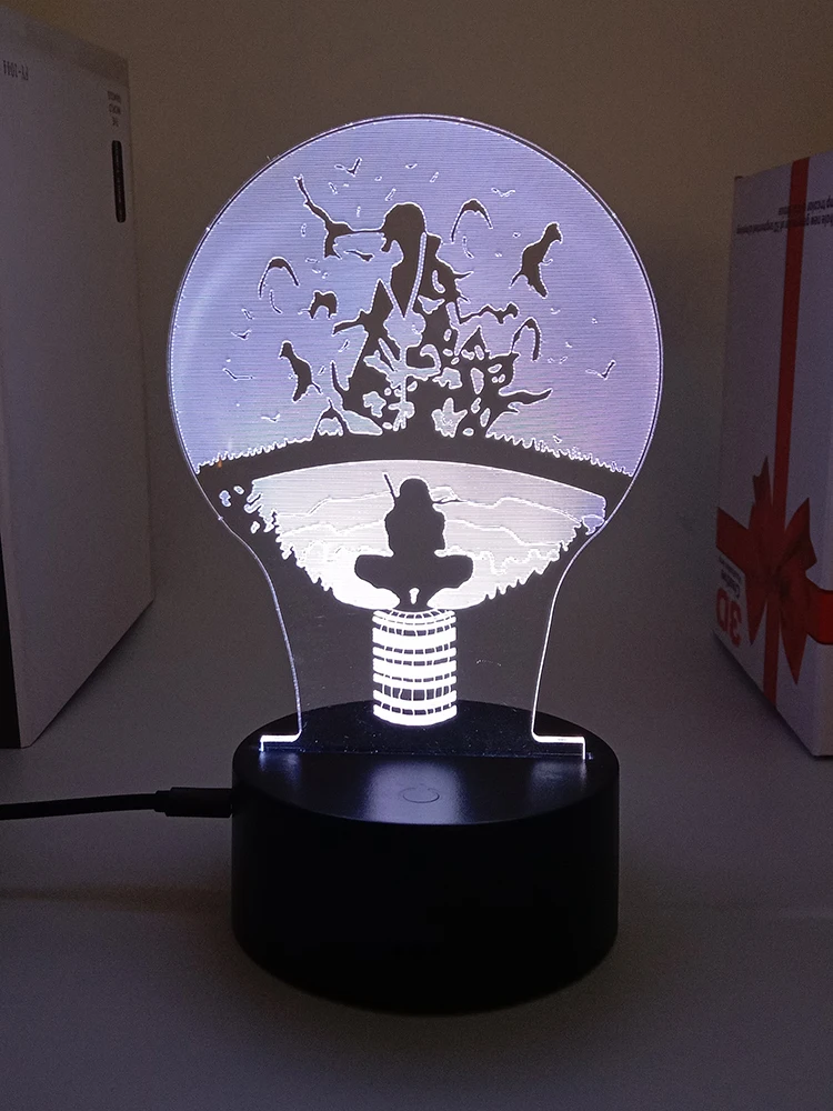 Ddecoração para Quarto Uchiha Itachi Luminaria Anime Figure Luz Noturna Lampada Mangá Controle Iluminação Noite Twilight Abajou Room Decor 3d Lamp Avatar Painel Letreiro Luminoso Light Led 3 Computers & Electronics