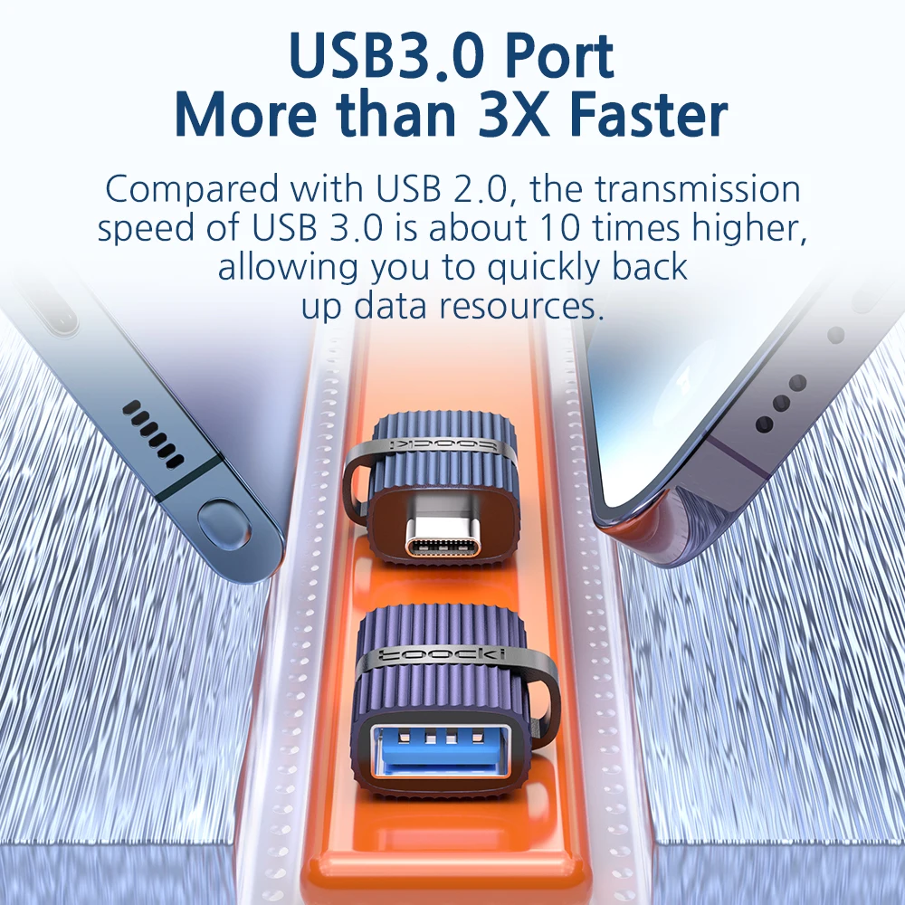 USB 3.0 To Type C OTG Adapter Type C To USB Micro Transfer Adapter for Macbook Xiaomi Samsung Laptop OTG Connector