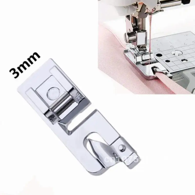 

Hot Sale 1Pc Rolled Hem Foot Presser Foot For Brother Janome Sewing Machine Domestic Sewing Accessories 3MM/4MM/6MM 5BB5984