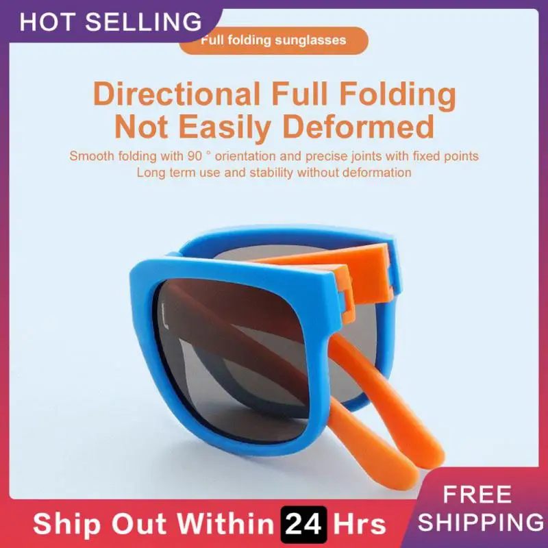 Folding Kids Sunglasses Boys Girls Brand Design Square Sun Glasses Children Eyewear Baby Shades Outdoor Protection_voghion.com