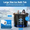 Cold Plunge Tub Size 126 Gallons Ice Bath Tub, Multiple Layered Portable Ice Bath, Cold Water Therapy Training Athletes Recovery 2