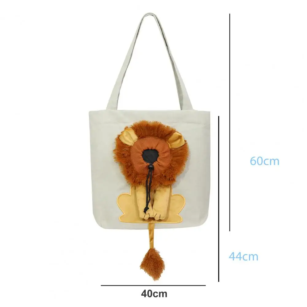 Cat Carrier Bag Pet Bag Lion-shaped Pet Carrier Portable Canvas Shoulder for Small Outdoor Travel Comfort for Dogs