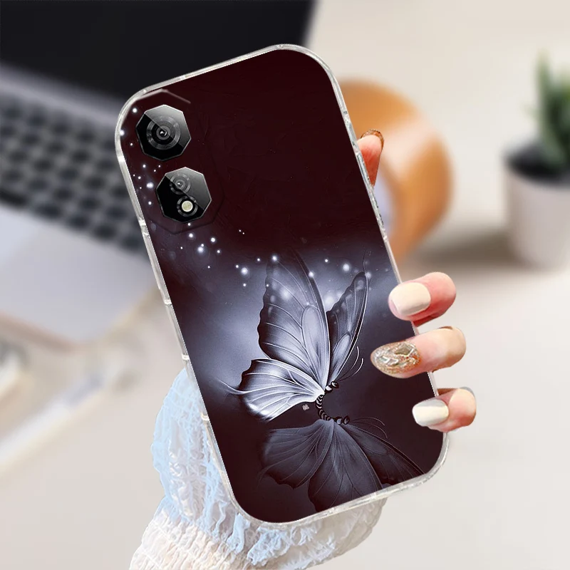 Shockproof Clear Silicone TPU Phone Case with Cute Animal Design