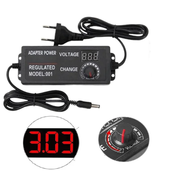 

Universal Adjustable AC to DC 3V-12V 3V-24V Switching Adapter Display Screen Voltage Regulated Power Supply for LED Strip Light