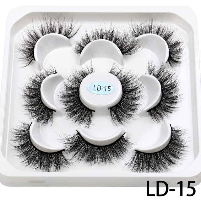 Pairs 25mm 3D Mink Lashes Bulk Russian Volume Fluffy Natural False Eyelashes Thick Dramatic Mink Eyelashes Wholesale maquiagem