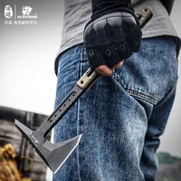 HX Outdoors DC53 Steel Multifunctional Hunting Camping Tactical Axe ,Artillery Fire Rescue Hammer Axes ,G10 Handle Dropshipping 2