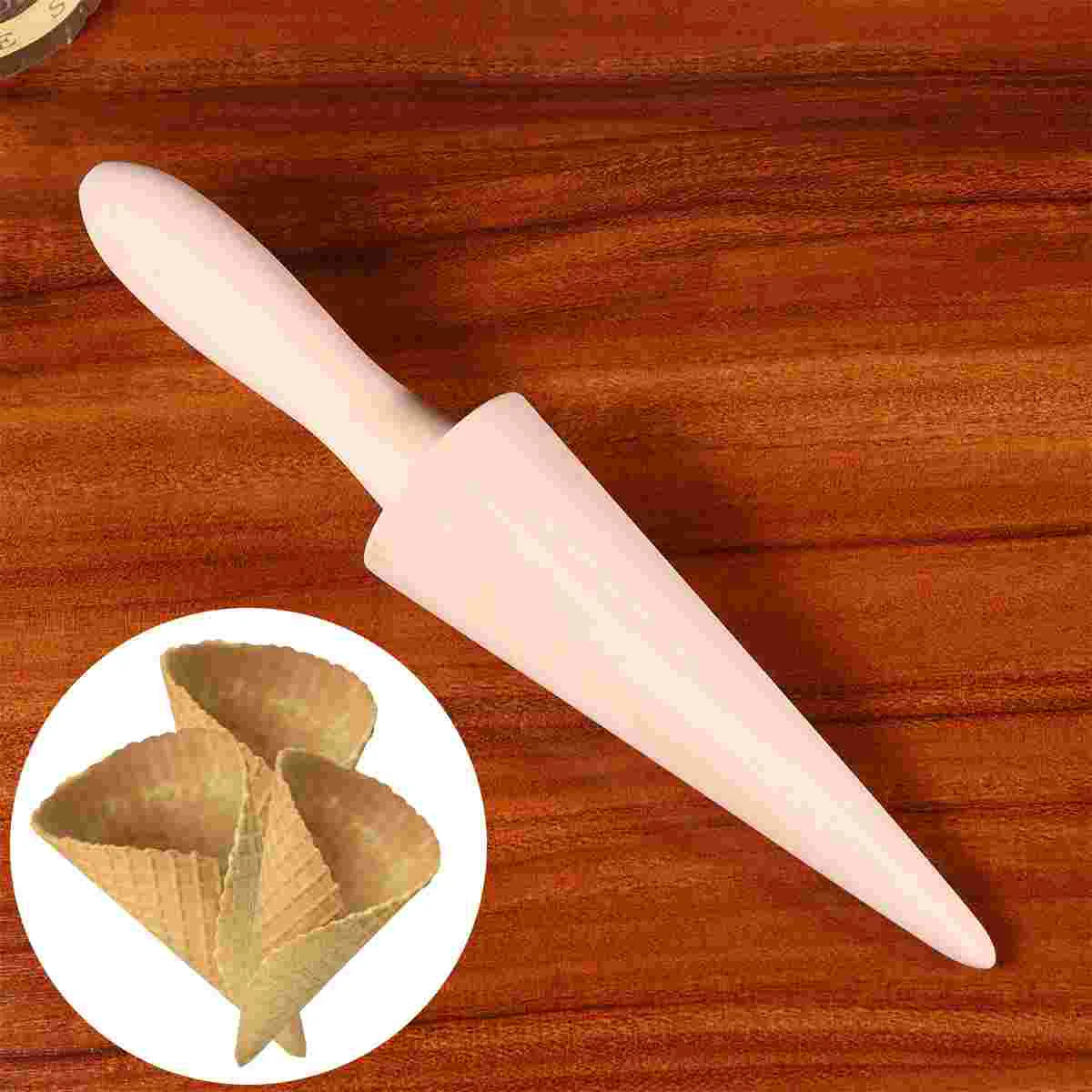 Egg Cone Maker Multi-function Cone Wood Mold DIY Egg Roll Mold Kitchen Dessert Making