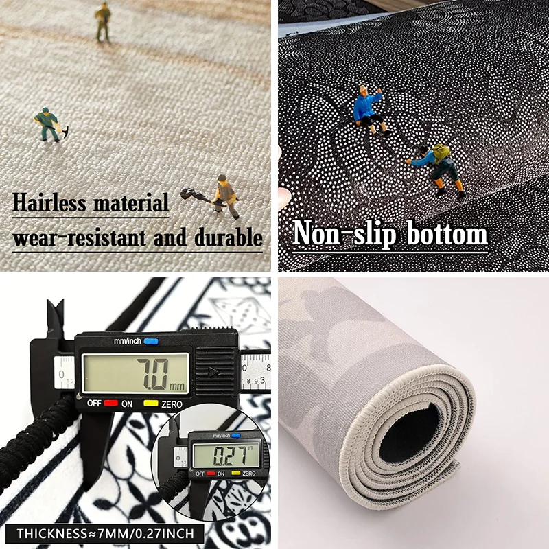 Light Luxury Round Living Room Carpet High-end Fashion Bedroom Rug Large Area Retro Floral Print Sofa Floor Mats Ковер Tapis 러그